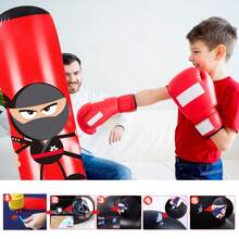 Karate Punching Bag, Taekwondo Punching Bag, Inflatable Boxing Bag, Stable Punching Bag, Boxing Equipment Bag,Inflatable Punching Bag, Punching Bag Practice - 紅色 - 查看 3