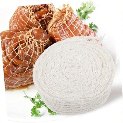 Durable Reusable Sausage Casing Net, Allows Sausages And Meats To Breathe Fully - Breathable Design Prevents Cracking, Easy-To-Clean Kitchenware, Suitable For Hams And Meats, Ham Cooking Accessory, Effective Steam Circulation.