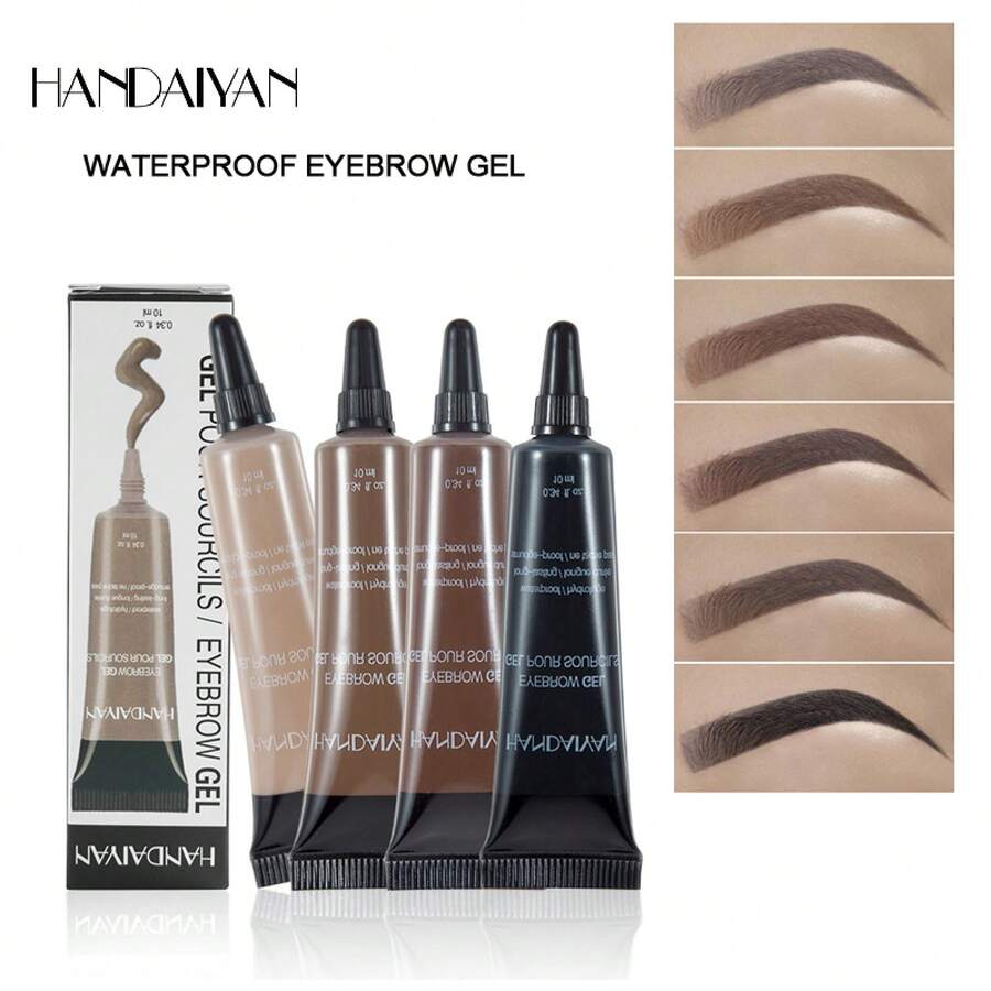 Eyebrow Tint Kit - Long-Lasting, Waterproof Brow Dye Gel Set| Smudge-Proof Brow Color - 06# BLACK - View 1