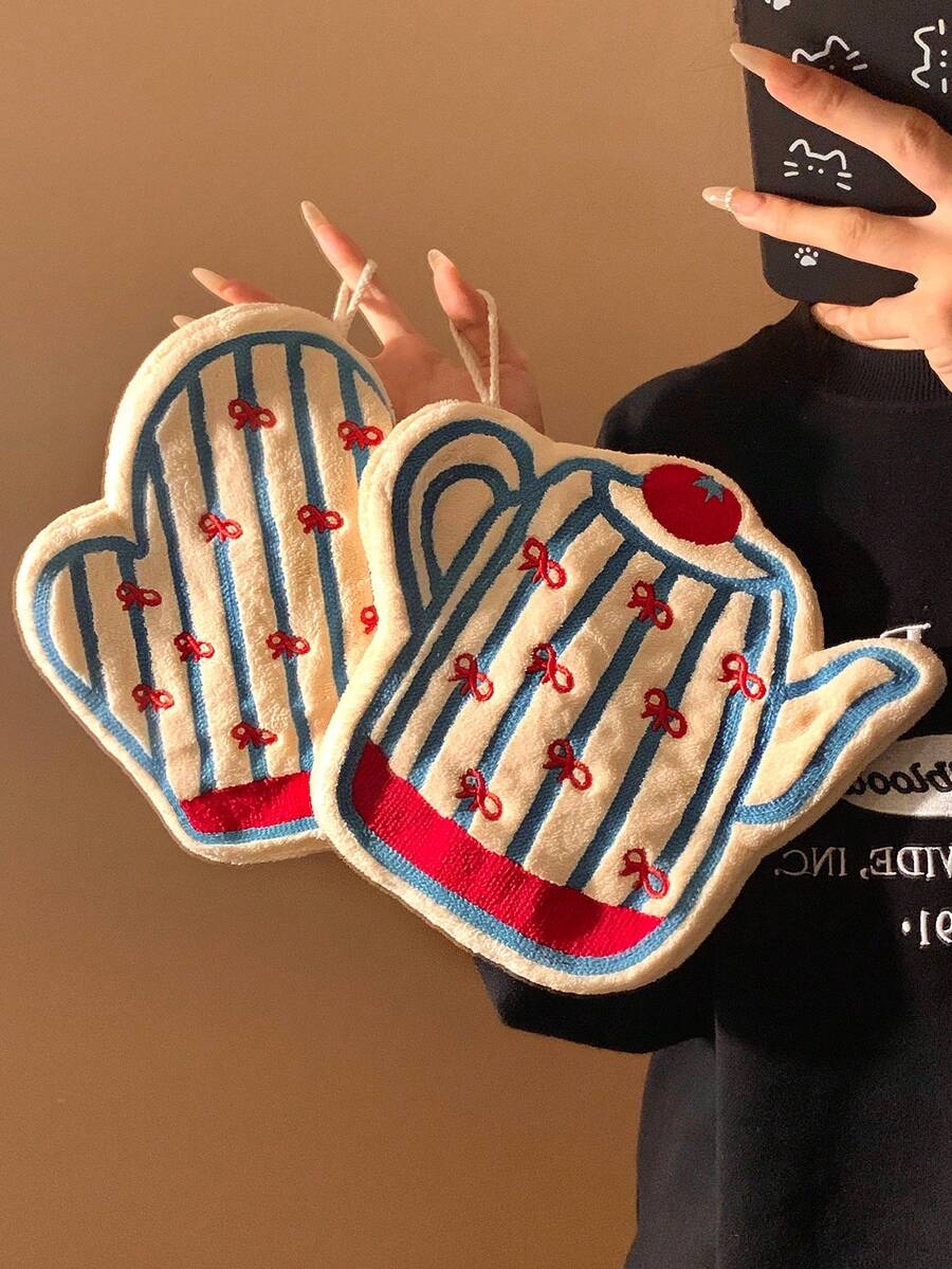 可爱手套造型水瓶套，吸水性强的速干手巾，浴室/厨房清洁布 - 彩色 - 查看 1