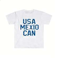 Black T Shirt Usa Mexico Canada World Cup 2026 Graphic Print For Football Fans And Sports Events - 白色 - 查看 2