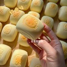 可爱白色奶油色猫咪毛绒玩具 - 慢回弹减压玩具，缓解焦虑材质 - 彩色 - 查看 6