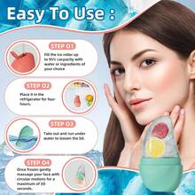 Con lăn massage mặt bằng silicon tái sử dụng, dụng cụ chăm sóc sắc đẹp da mặt - Làm sáng da, giảm bọng mắt. - Nhiều màu - Xem 5