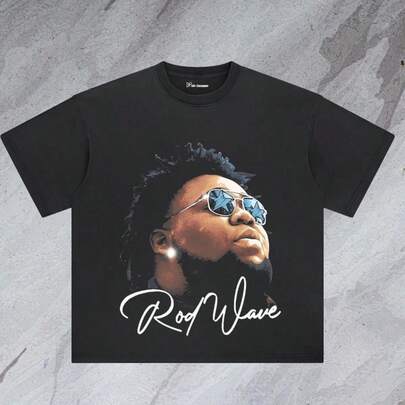Ro D Wave Graphic T-Shirt - 100% Cotton