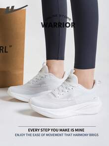WARRIOR 女式时尚复古运动鞋，春夏舒适跑步鞋，简约休闲又不失时尚感，四季皆宜，耐磨耐穿，适合全天穿着的训练鞋，软底设计。 - 白色 - 查看 9
