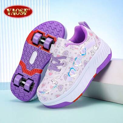 YAOSF Fashionable Heelys For Teens, Upgraded Version With Enhanced Stability, Detachable 2-In-1 Sports Shoes, Stylish Street Roller Skating Shoes, Outdoor Sports Roller Shoes, New Inline Skates, New Roller Skates, Outdoor Sports Roller Shoes For Students & Teens, Thoughtful Gift For Teens, Made Of & Lightweight Materials, Easy To Clean And Maintain, Low-Top Round Toe Design, Suitable For Various Foot Types, Outdoor Sports Style Design, Improved Flexibility, Suitable For Outdoor Sports, All-Season