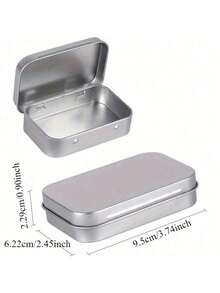 1pc Mini Metal Hinged Tin Box - Portable Small Storage Box Set With Lid, Suitable For Home Organization, DIY Mint Wallet Crafting, Birthday Party Decor - Multicolor - View 2