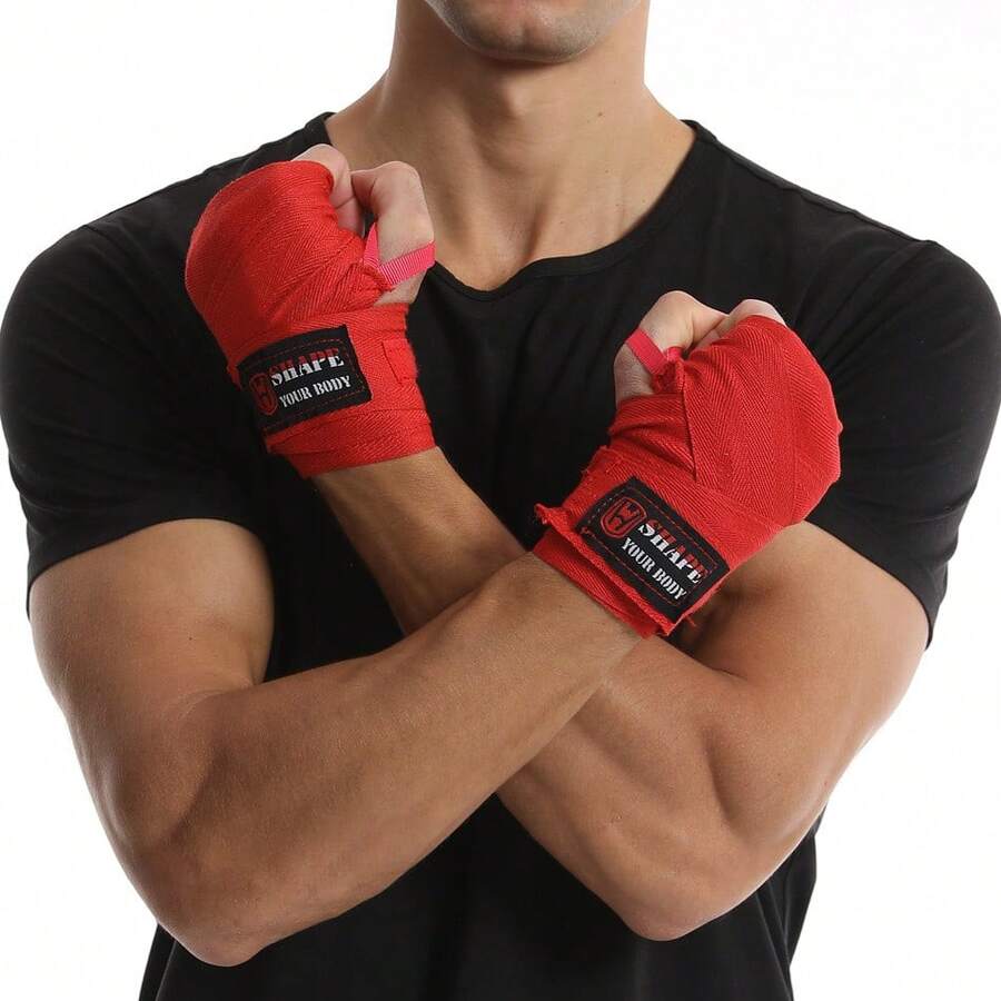 2条装 3米/5米 拳击绷带 泰拳绷带 成人男女通用 MMA 格斗手部绷带 - 彩色 - 查看 1