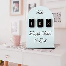 1pc "Our Wedding Countdown" Decoration, Wedding Decor, Bridal Gift, Wedding Planning Countdown - Style 1 - View 5