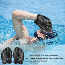 2pcs/Set Professional & Practical Silicone Hand Paddles, Economical Swimming Training Equipment, Suitable For Long-Term Training And Joint Health - Multicolor - View 7