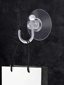 20pcs (3cm) Transparent Plastic Suction Cup Hooks - Firmly Adheres, Waterproof - Suitable For Windows, Glass, Shower Rooms, Bathroom And Kitchen Walls - Great For Daily Use, Holidays, Parties And Carnival Decorations - White - View 2