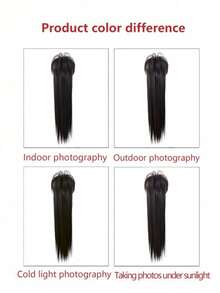 24 Inch Waterfall High Ponytail Wig, Long Straight Ponytail, Sweet And Cool Girl High Ponytail Wig, Braid Suitable For Daily Wear - Multicolor - View 7