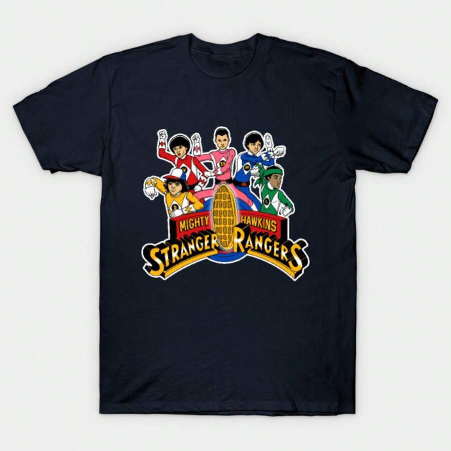 Stranger Ranger T-Shirt, Stranger Ranger Tee,100% Cotton Short Sleeve Casual Tee Unisex Casual Fun-Shirt Gift For Fans. - 黑色 - 查看 1
