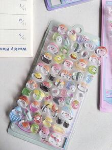 3D立体浮雕贴纸，DIY手机壳，剪贴簿，贴纸交换，卡通动物贴纸，纯色贴纸 - 彩色 - 查看 10