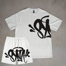 Syna Word Set: T-Shirt + Sweat Shorts, International Fashion - 白色 - 查看 1