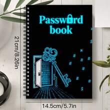 1pc Funny Spiral Password Notebook | Website, Home Or Office Password Log Book - A5 - View 6
