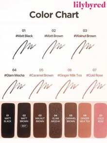 lilybyred K-Beauty Starry Sky Eyeliner Pen, Smooth Gel Eyeliner Pencil From AM9 To PM9, Creamy Texture, 2mm Fine Gel Eyeliner, Metal Tip, Easy To Use, Rich Color, Nourishing, Waterproof And Sweat-Resistant, Korean Makeup - 02 馬特布朗 - 查看 7