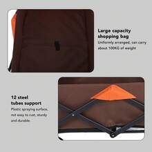 Folding Hand Cart with Swivel Wheels 100l 100 Kg Load Capacity for Children, Camping, Moving, Travel, Pets - Marrón - Ver 10