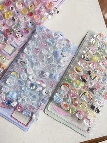 3D立体浮雕贴纸，DIY手机壳，剪贴簿，贴纸交换，卡通动物贴纸，纯色贴纸 - 彩色 - 查看 7