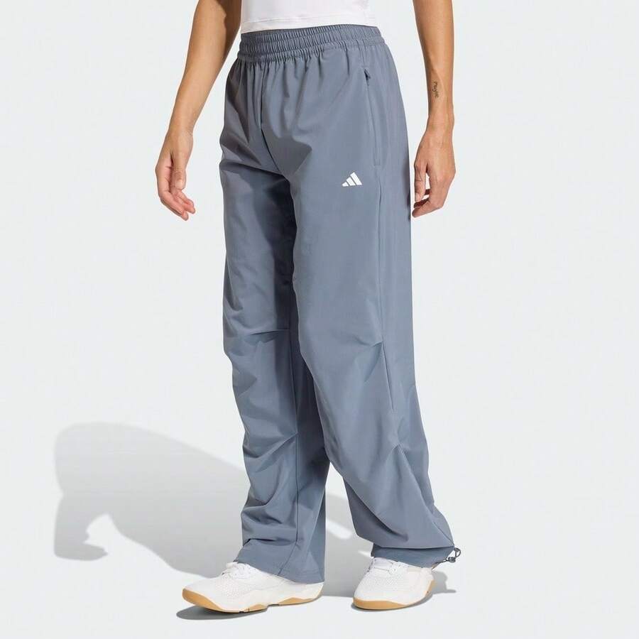 Adidas 女士 WE WOVEN PANT 梭织长裤 KS8564 - 灰色 - 查看 1