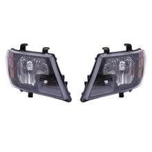 Front Halogen Headlight Assembly, For 2009-2020 Frontier Truck Black Headlights Headlamps Replacement Left+Right 26010ZL40A,26010ZL40B,NI2502188,NI2503188 - Default - View 4