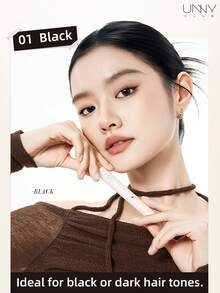 unny club Fuffy多功能液体眉笔，可用于下睫毛、眼线，轻松打造自然眉妆，持久不脱妆，轻盈顺滑，持久显色，超精准眉笔，防水防汗 - 01 Black - 查看 4