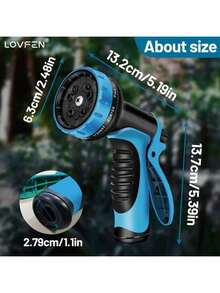 LOVFEN 100ft Heavy-Duty Garden Hose, Non Expandable ,With 3/4" Solid Brass Fittings, Leakproof Design, Durable Rubber Material, US Standard Threads - Perfect For Gardening, Cleaning, Forestry 25FT/50FT/75FT/100FT/150FT KIT - Green - 查看 5