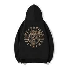 Military Enthusiast Print Men Women Hooded Sweatshirt Autumn Winter Daily Outdoor Vacation Fitness Casual Loose Warm Sportswear - White - View 7