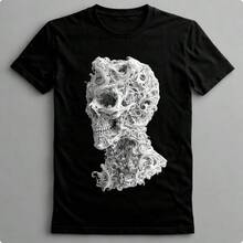 Suffix Skull T-Shirt Premium Shirt 100% Cotton Promotional Price Men's Women's Casual T-Shirt Streetwear - 最黑暗的16 - 查看 6