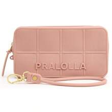 Women's Half-Moon Shoulder Bag Set (Crossbody) + Waterproof Rubberized Wallet - Nude - View 6