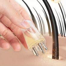 Peine de masaje para el cuero cabelludo portátil, cepillo de masaje mini con control de velocidad direccional de líquido y mango ergonómico - Multicolor - Ver 3