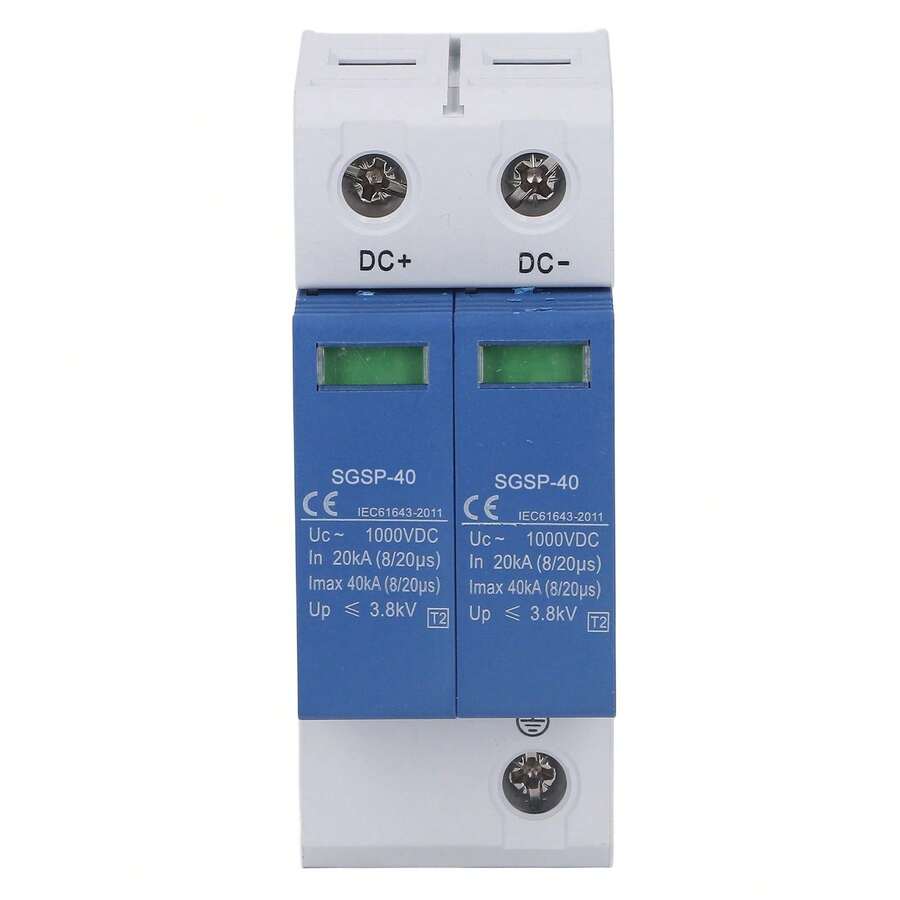 Surge Protective Device SPD Photovoltaic Breaker Protector DC1000V 40KA Blue and White 2P - Azul y blanco - Ver 1