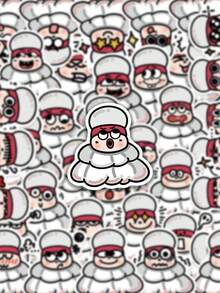 40pcs Cartoon Badminton Stickers Chic Aesthetic For Journal, Phone Case, Tablet, Water Bottle, Desk, Luggage, Waterproof Decals - Multicolor - View 1