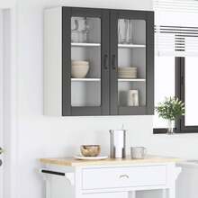 vidaXL Küchenschrank 2 pcs Schwarz 40 x 31 x 80 cm Holzwerkstoff - Schwarz - Übersicht 4