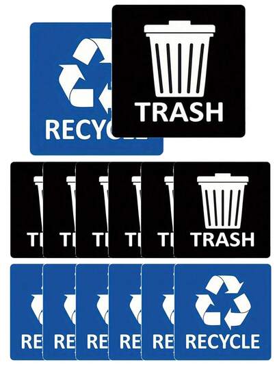 Self-Adhesive Reflective Stickers - Commercial Grade High Visibility Reflective Trash Can Stickers With No-Residue Edges, Suitable For Wheeled Trash Cans, Large Trash Bins, Car Trash Cans, Garage Organization, Ideal For Nighttime Use And Strong Marking