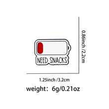 以 ADHD 电池为灵感的珐琅徽章，趣味西班牙语短语翻领徽章，松树胸针，可别在背包、衣服、珠宝上，也是送给朋友的好礼物 - 黑色 - 查看 21