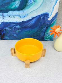 陶瓷猫狗碗配木架，防溢宠物食品和水喂食器，适合猫咪和小型犬 - 彩色 - 查看 20