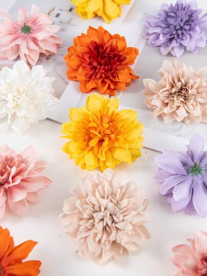 5PCS Silk Daisy Artificial Flower Heads - Valentine's Day Faux Rose Petals For DIY Crafts, Wedding Bouquets, Wreaths, Home Party Decorations, Parties, Home, Living Room, Kitchen, Garden, Hotel, Office, Study Room, Room Decor, Valentine's Day Gift