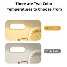 1pc Wall-Mounted Reading Light, Adjustable Brightness Sticky Double-Layer Bed Lamp, Magnetic Cabinet Undershelf Lighting, Rechargeable Battery Powered, Wireless LED Light, Suitable For Wardrobe And Kitchen, Portable, Suitable For Makeup - Multicolor - View 8