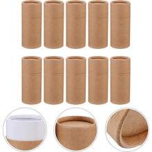 Tubos De Desodorante De Papel Cajas Carton Kraft Vacío: 10 Unidades Embalaje Botella Aceite para Embalaje Cosmética con Tapa 100 - luzamarillo - Ver 4