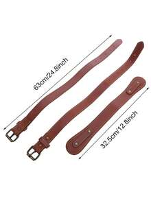 1pc Adjustable PU Leather Strap With Handle Design, Suitable For Picnic, Travel, Yoga Mat, Popular New Arrival - Multicolor - View 4