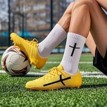 1 Pair Youth Anti Slip Soccer Socks Cross Grip Cushioned Sports Socks Breathable Elastic For Outdoor Sports Training Match US 5 To 10 - Phi-líp 4:13 - Xem 5
