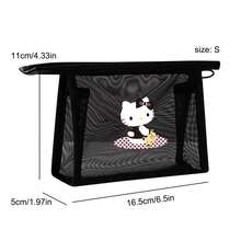 1pc Large Capacity Transparent Mesh Cosmetic Bag, Portable Travel Skincare & Toiletry Organizer Pouch - Multicolor - View 9