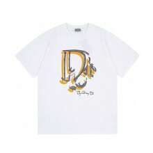 DIO New Men's 100% Cotton T-Shirt |   Cute Casual Short Sleeve Top |   Oversized Soft Breathable Tee |   High Quality Exactly The Same One-To-One Reconstruction |   Streetwear Basic Versatile Comfort Shirt |   High-End Brand Feel - 白色11 - 查看 2