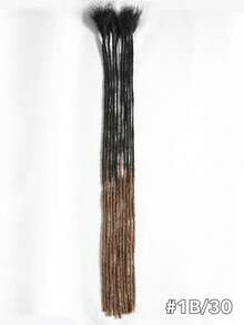 Tóc nối dreadlock thủ công hoàn toàn, rộng 0.2cm, 10 sợi, dành cho nam, nữ và trẻ em. Có thể nhuộm và tẩy màu bằng kim và lược. Tóc thật chưa qua xử lý, màu đen tự nhiên, ombre nâu và đỏ tía. - Nhiều màu - Xem 21