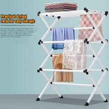Expandable Foldable Clothes Drying Rack Indoor Laundry Drying Rack Towel Rack - A - Ver 7