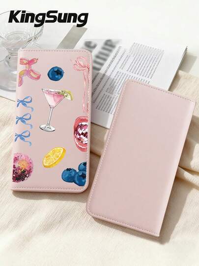 Kingsung 个性化水彩拼贴图案PU皮革汽车证件夹，时尚驾驶证夹，女士证件包，钱包卡包，手套箱收纳包，可存放车辆登记证、保险单、驾驶证、护照和各种卡片 | 旅行/度假必备，送给汽车/卡车/摩托车/拖车车主的完美礼物（生日/情人节/周年纪念日），返校季配件