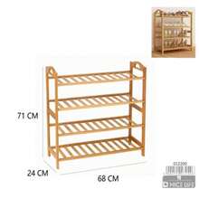 3/4/5 Tier Bamboo Shoe Rack / Entryway Breathable Storage Shelf / Multi-Function Wooden Display Rack - Multicolor - View 3