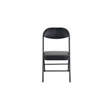 Set Of 4 Folding Chairs With Comfortable Padded Seats And Sturdy Metal Frame For Home And Office, 100 Kg Load Capacity, No Installation Required. - Black - View 7