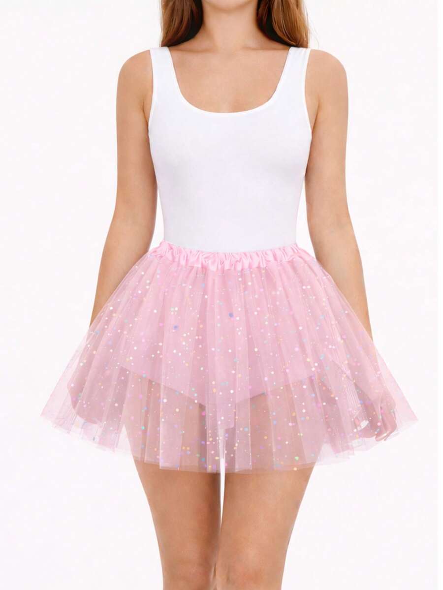 Carnival Tulle Skirt - Baby Pink - View 1